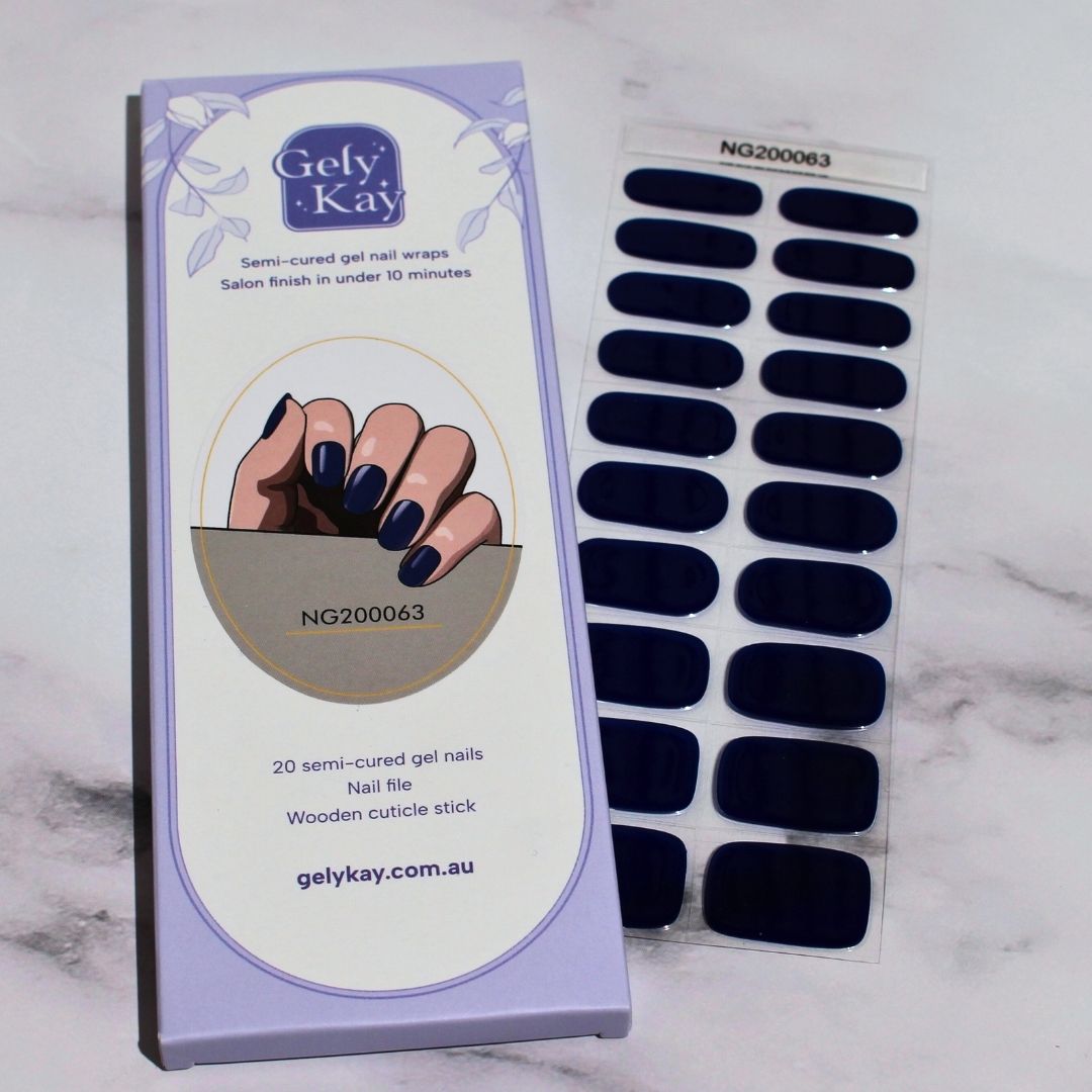 Nautical Navy Semi Cured Gel Nail Kit