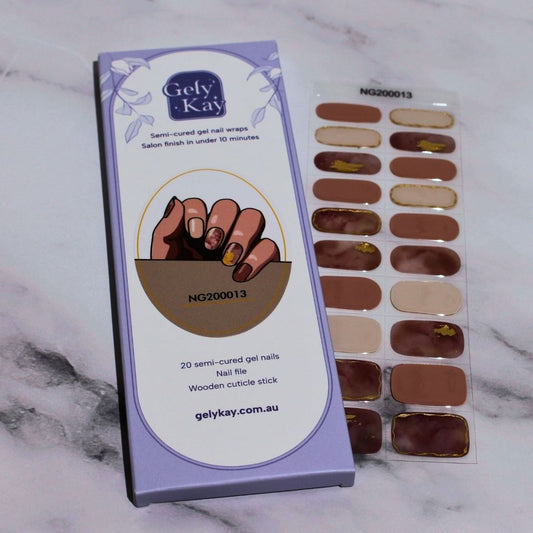 Cafe Marble Semi Cured Gel Nail Kit