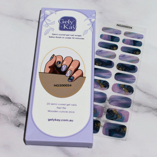 Blue Agate Semi Cured Gel Nail Kit