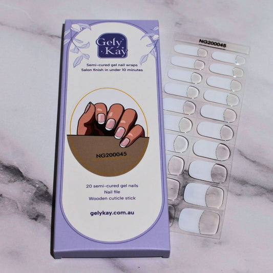 French Tips Semi Cured Gel Nail Kit