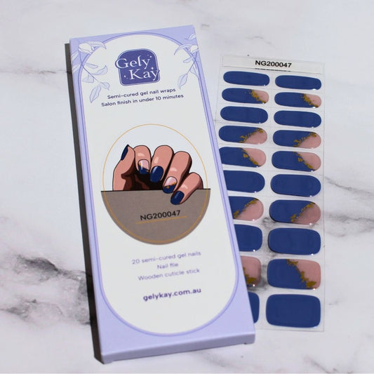 Blue Royalty Semi Cured Gel Nail Kit
