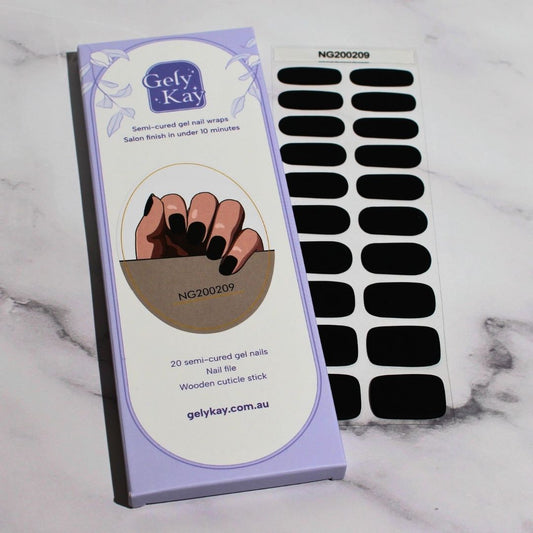 MATTE Black Semi Cured Gel Nail Kit